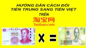 cách đổi tiền trung sang việt trên taobao